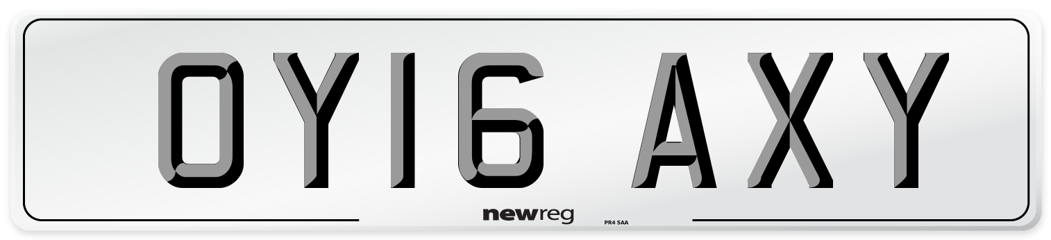 OY16 AXY Number Plate from New Reg